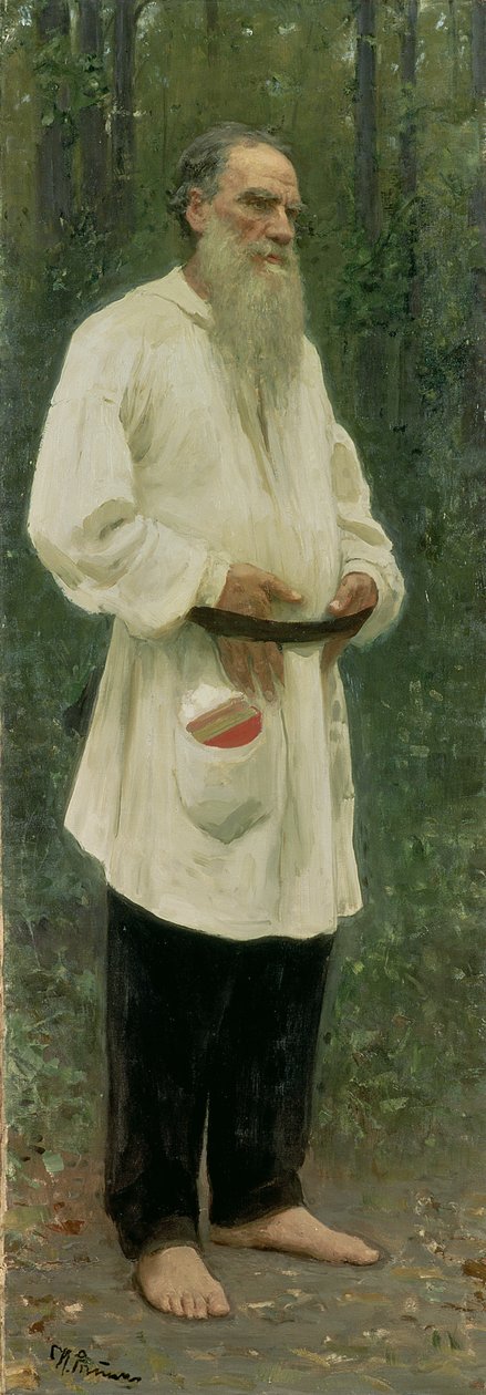 Portret Lwa Tołstoja (1828-1910) 1901 autorstwa Ilya Efimovich Repin