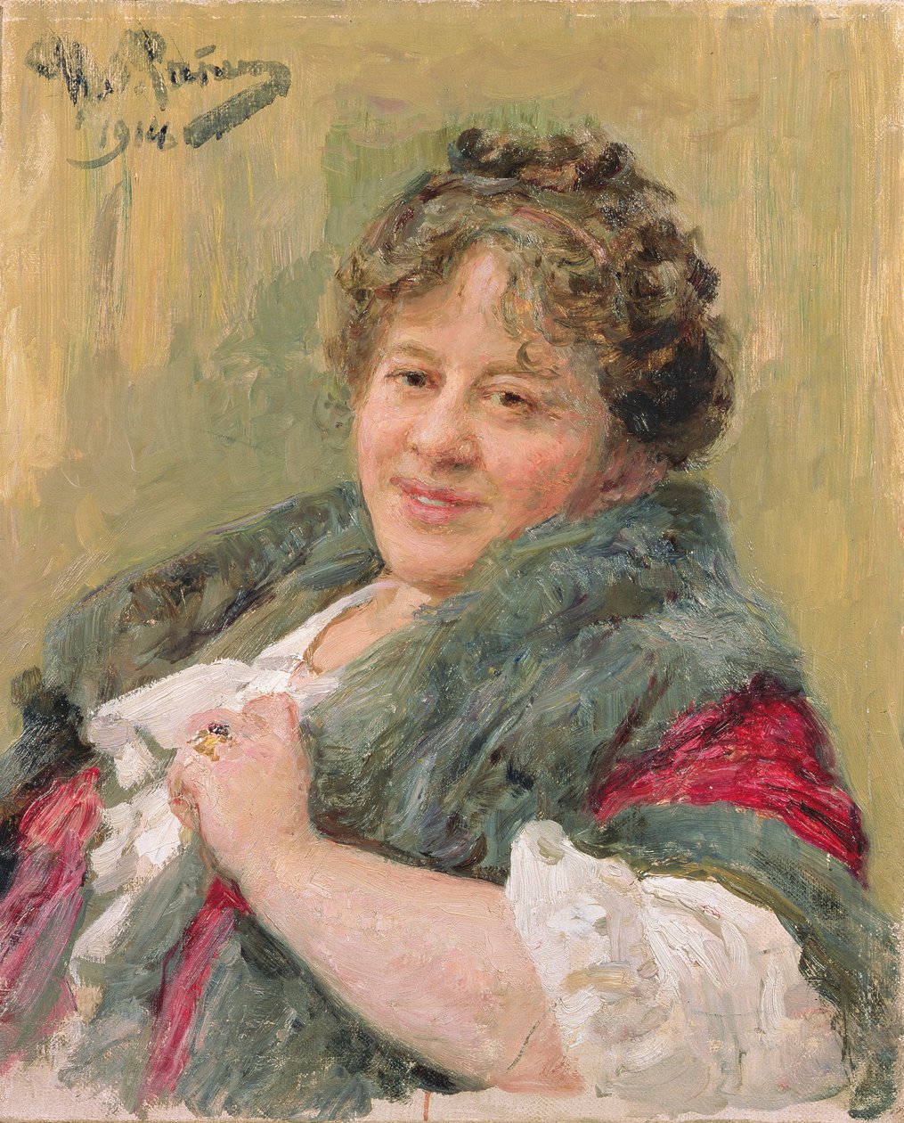 Portret Tatiany Olgi Szczepkiny-Kupernik (1874-1952) 1914 autorstwa Ilya Efimovich Repin