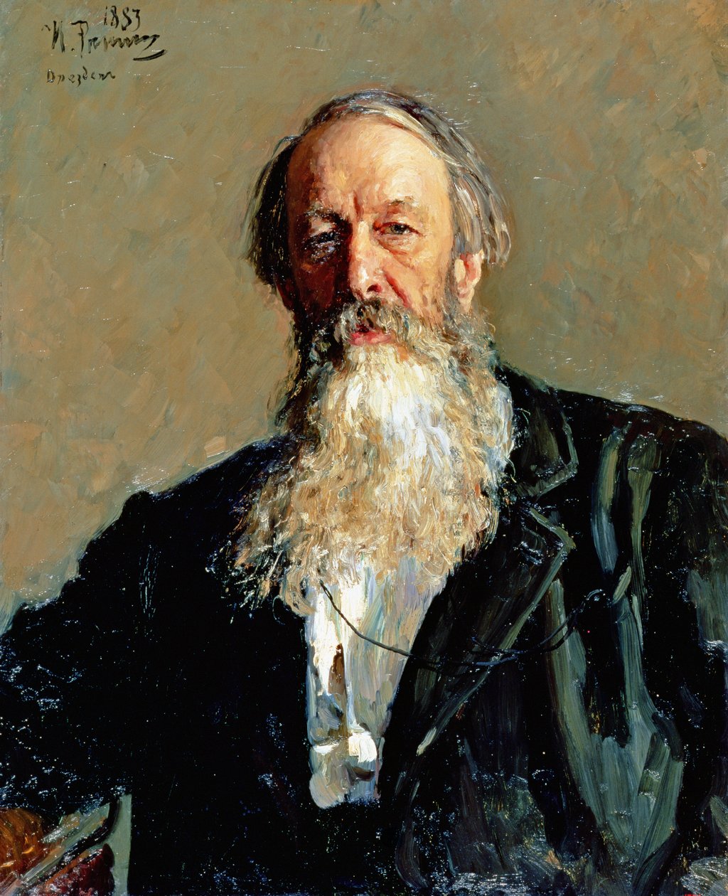 Portret Władimira Stasowa (1824-1906), 1883 autorstwa Ilya Efimovich Repin