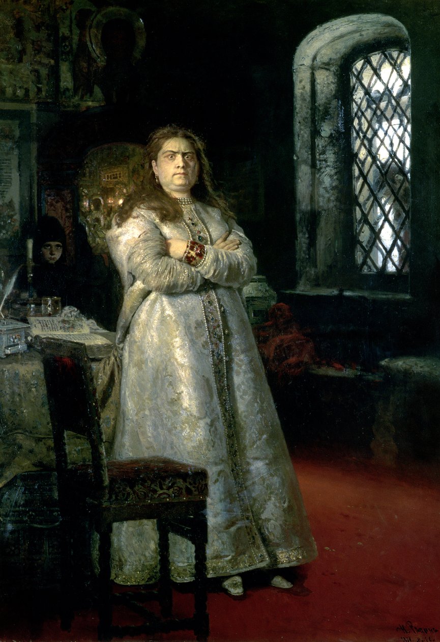 Cariewna Zofia Aleksiejewna (1657-1704) w klasztorze Nowodziewiczy, 1879 autorstwa Ilya Efimovich Repin