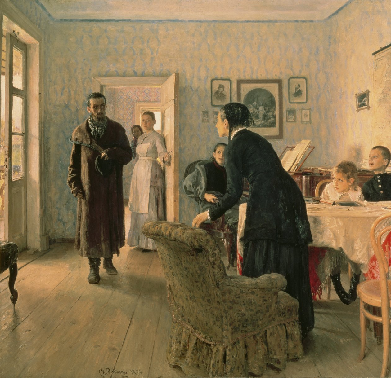 Nieoczekiwany, 1884-88 autorstwa Ilya Efimovich Repin