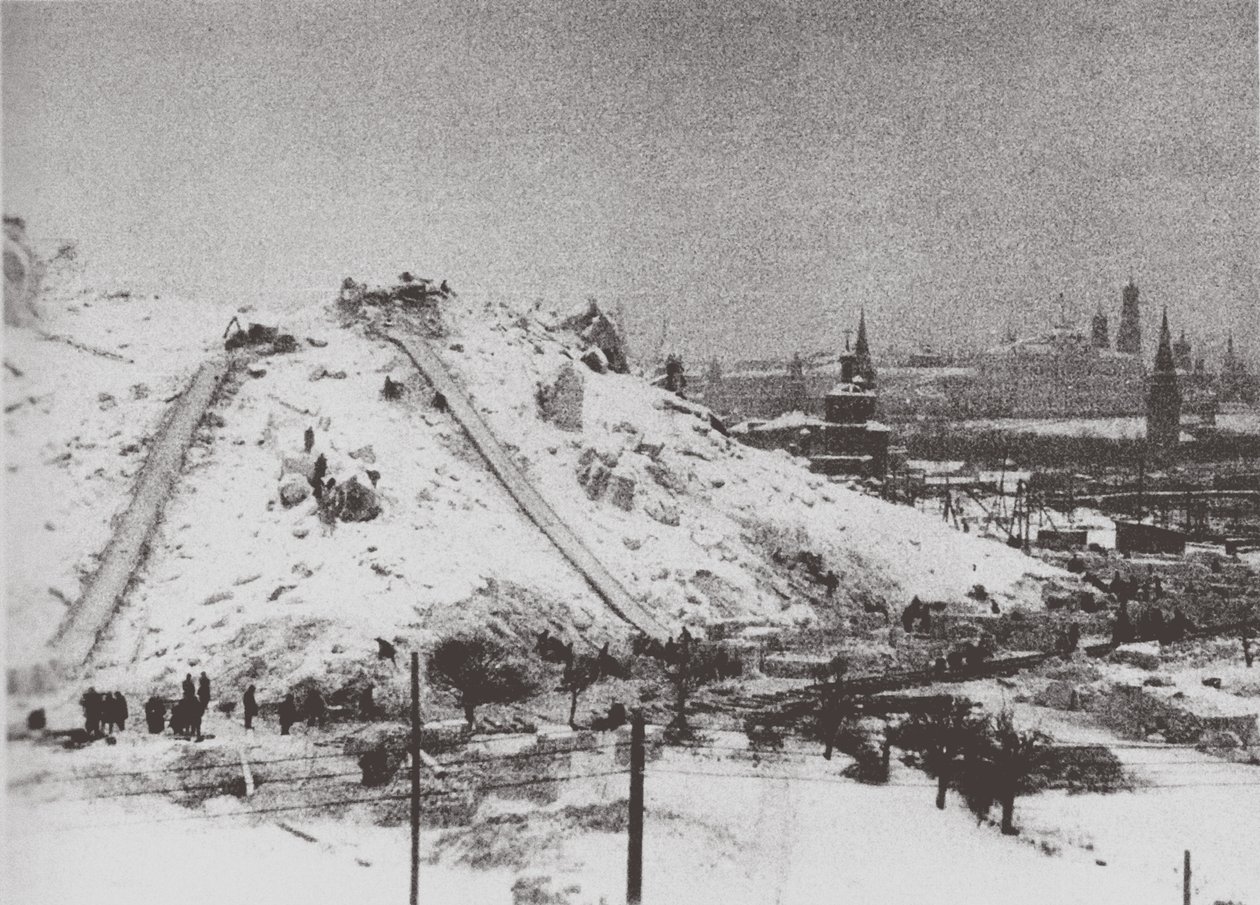 Rozbiórka katedry Chrystusa Zbawiciela w Moskwie, 1931 autorstwa Ilya Arnoldovich Ilf