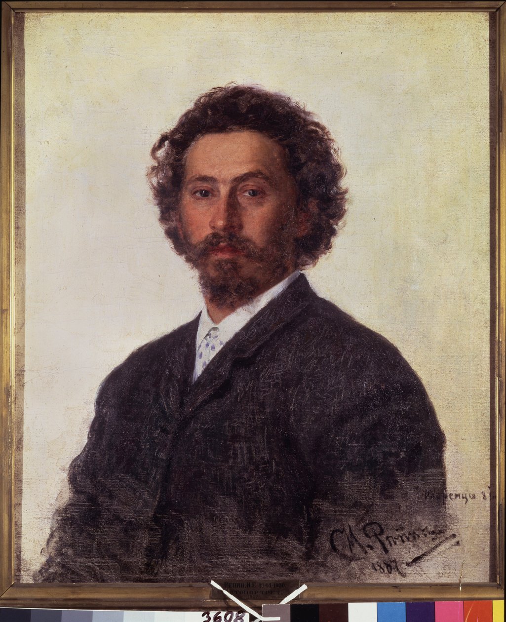 Autoportret. Obraz Ilya Yefimovich Repin (Ilia Repin) (1844-1930), olej na płótnie autorstwa Ilya Efimovich Repin