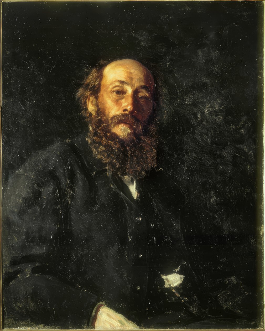 Portret malarza Nikołaja Gay autorstwa Ilya Efimovich Repin