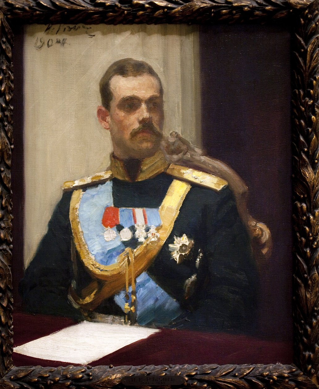 Wielki książę Michaił Aleksandrowicz Romanow lub Michał Rosji (1878-1918). olej na płótnie autorstwa Ilya Efimovich Repin