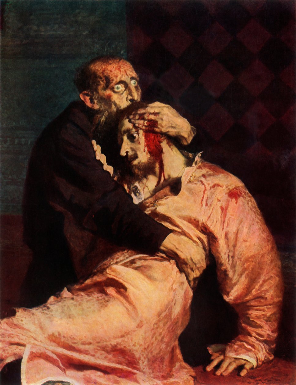 „Iwan Groźny i jego syn Iwan 16 listopada 1581”, 1885, 1965. autorstwa Ilya Efimovich Repin