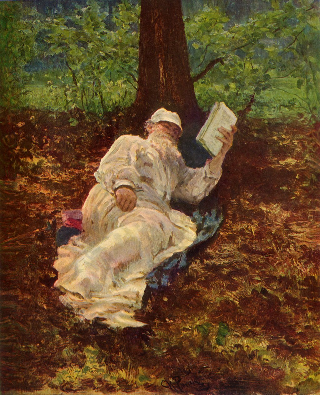 „Leo Nikołajewicz Tołstoj odpoczywa w lesie”, 1891, 1965. autorstwa Ilya Efimovich Repin