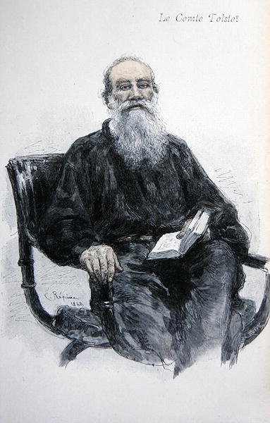 Lew Nikołajewicz Tołstoj (1828-1910) autorstwa Ilya Efimovich Repin