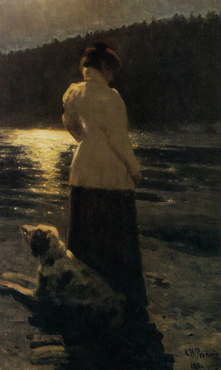 Księżycowa noc, 1896 autorstwa Ilya Efimovich Repin
