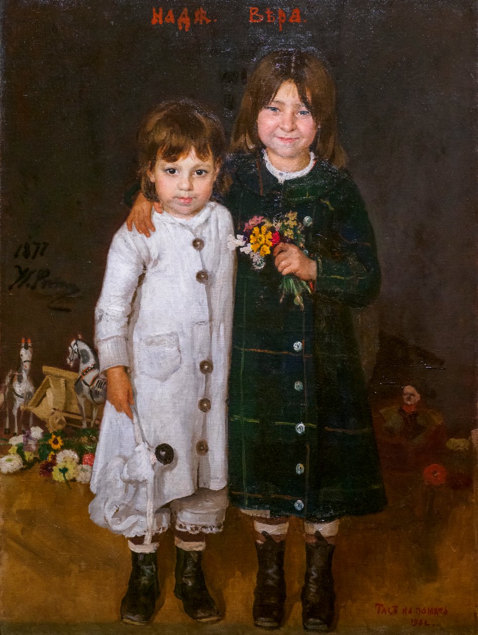 NADIA I VERA REPINE autorstwa Ilya Efimovich Repin