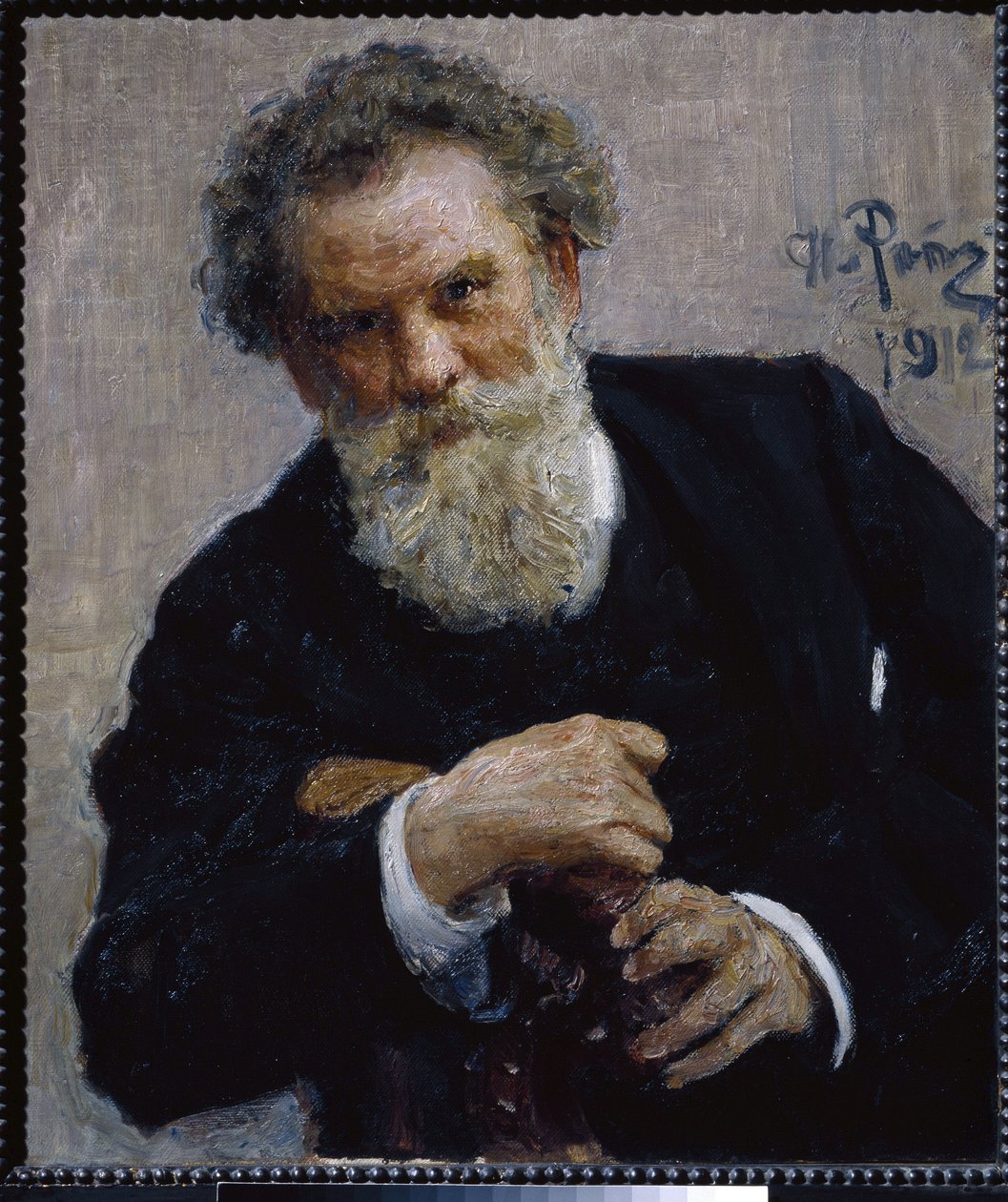 Portret pisarza Władimira Korolenko (1853-1921). (Portret autora W. Korolenko). Obraz Ilji Jefimowicza Repina (Ilia Repin) (1844-1930), olej na płótnie autorstwa Ilya Efimovich Repin