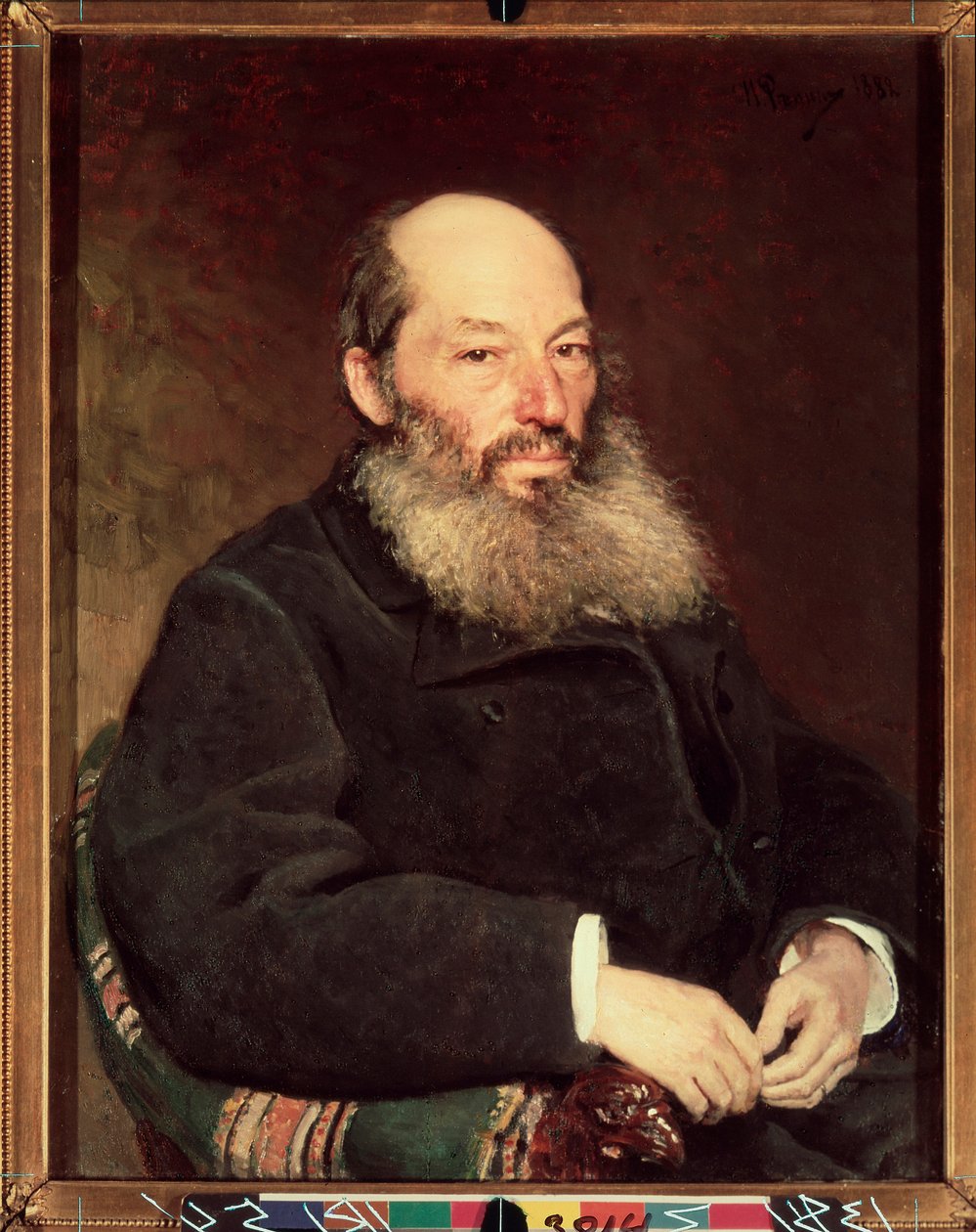 Portret poety Afanasiewicza Afanasiewicza Feta (Foeth) (Afanassi Afanasievich Chenchine) (1820-1892). Obraz Ilyi Repina (Ilia Repin) (1844-1930), olej na płótnie autorstwa Ilya Efimovich Repin