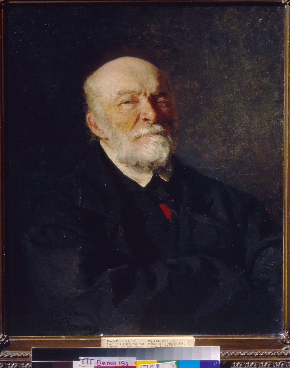 Portret naukowca i pedagoga doktora Nikołaja Iwanowicza Pirogowa (1810-1881) (Portret naukowca, doktora i pedagoga N.I.Pirogowa). Obraz Ilji Jefimowicza Repina (Ilia Repin) (1844-1930), olej na płótnie autorstwa Ilya Efimovich Repin