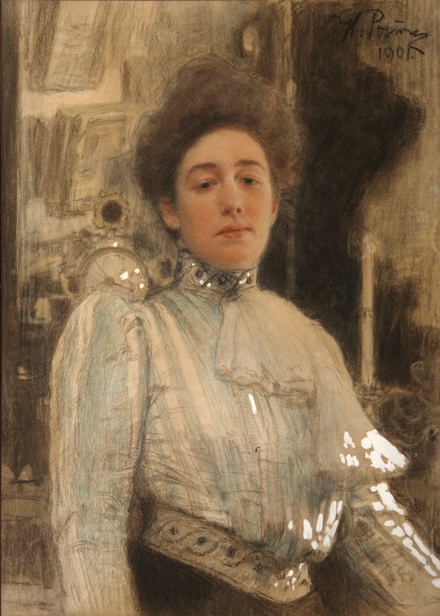 Portret Aleksandry Pawłownej Botkiny 1867-1959, 1901 autorstwa Ilya Efimovich Repin