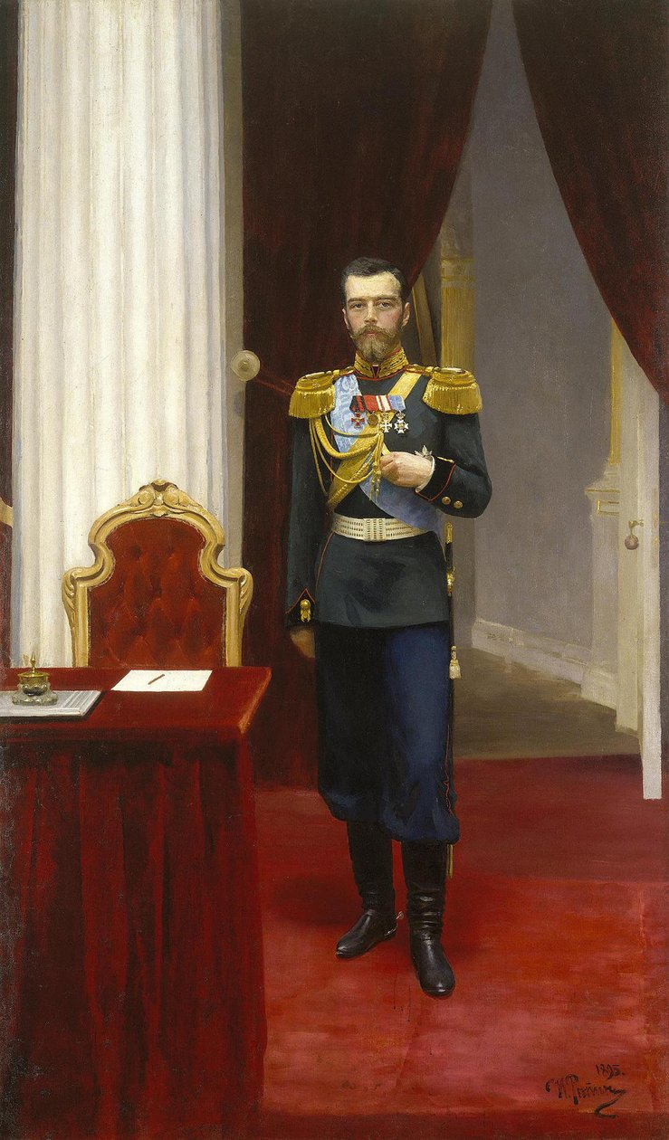 Portret cesarza Mikołaja II 1868-1918, 1896 autorstwa Ilya Efimovich Repin