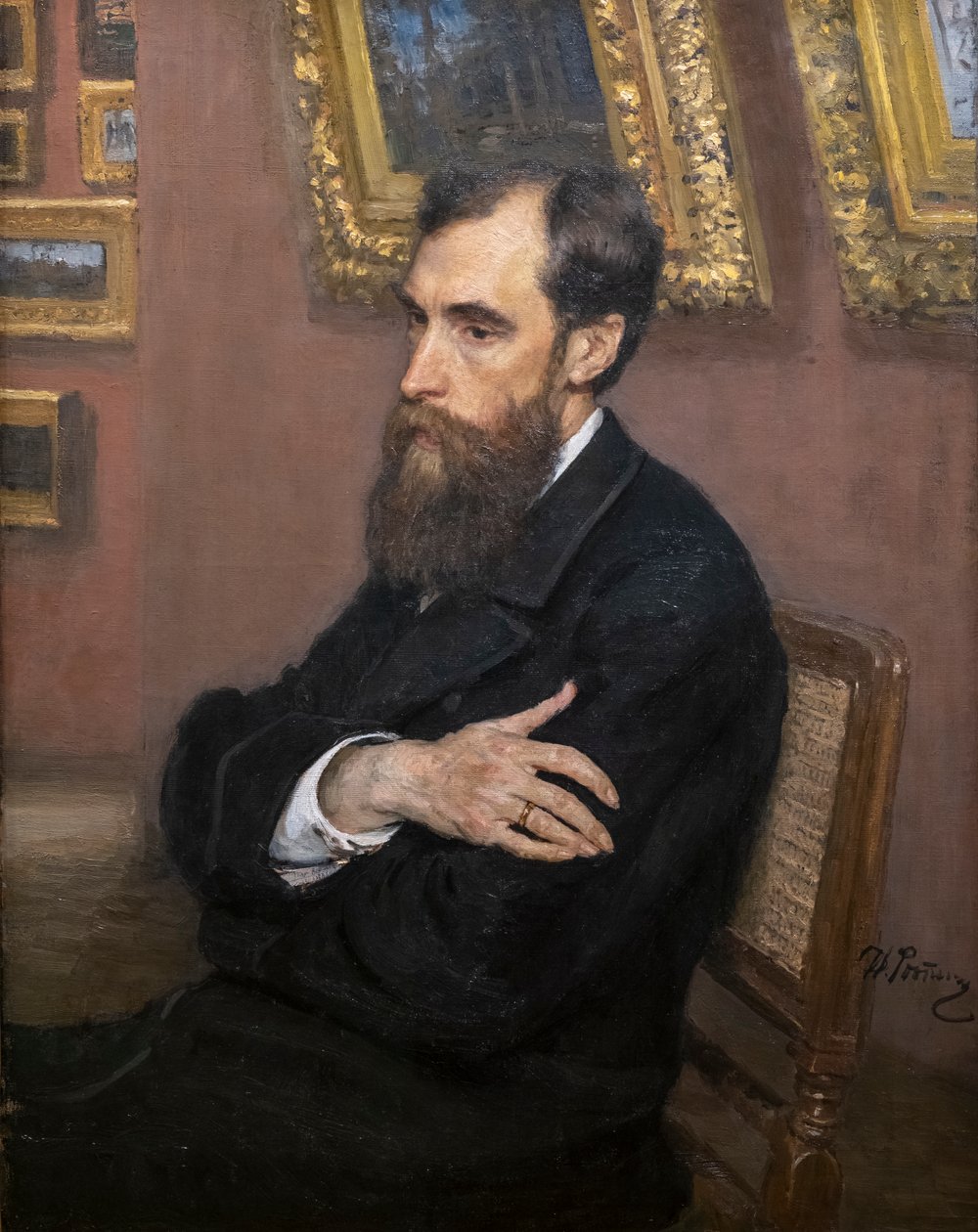 Portret Pawła Michajłowicza Tretiakowa autorstwa Ilya Efimovich Repin
