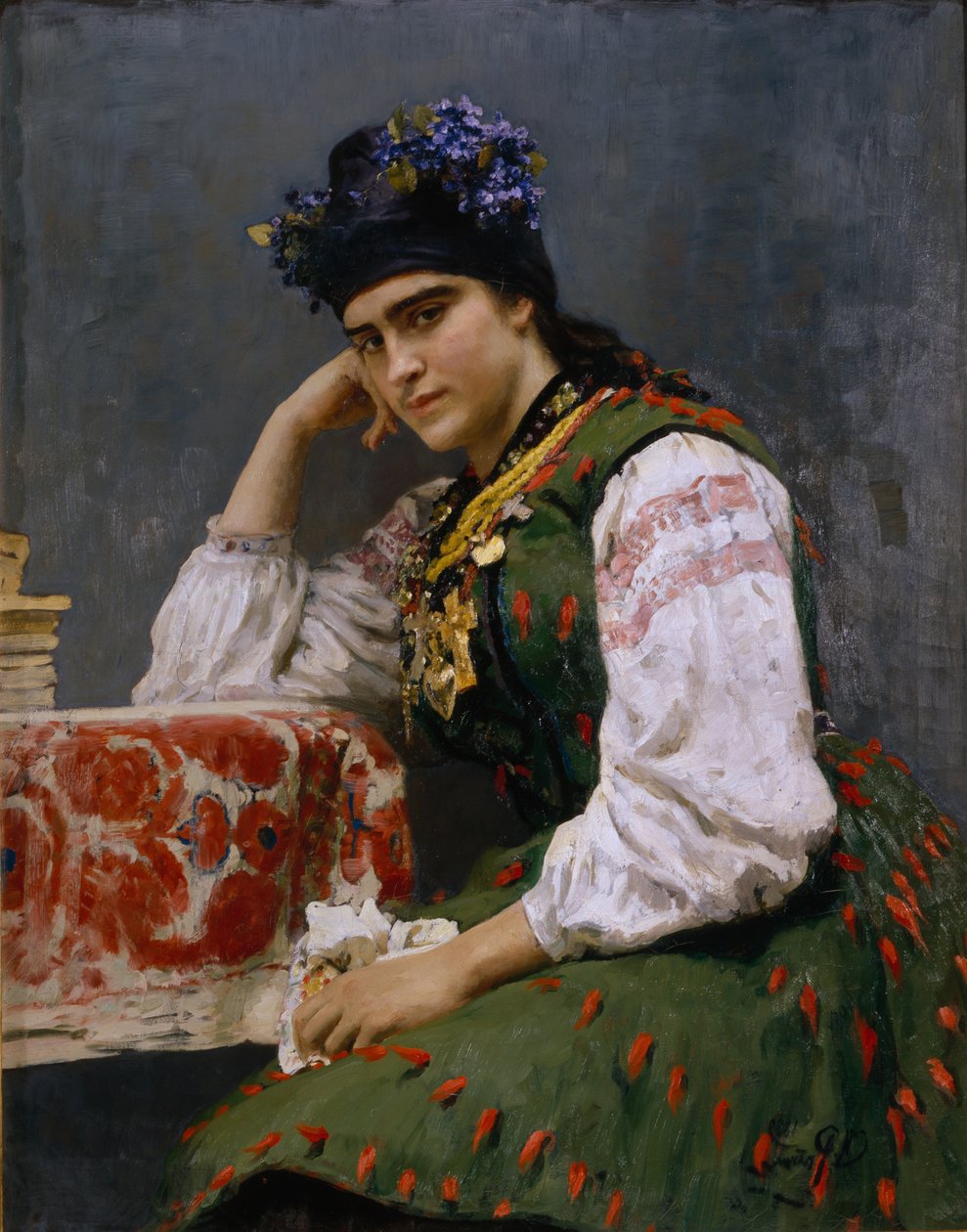 Portret Sofii Dragomirovej-Lukomskiej, 1889 autorstwa Ilya Efimovich Repin