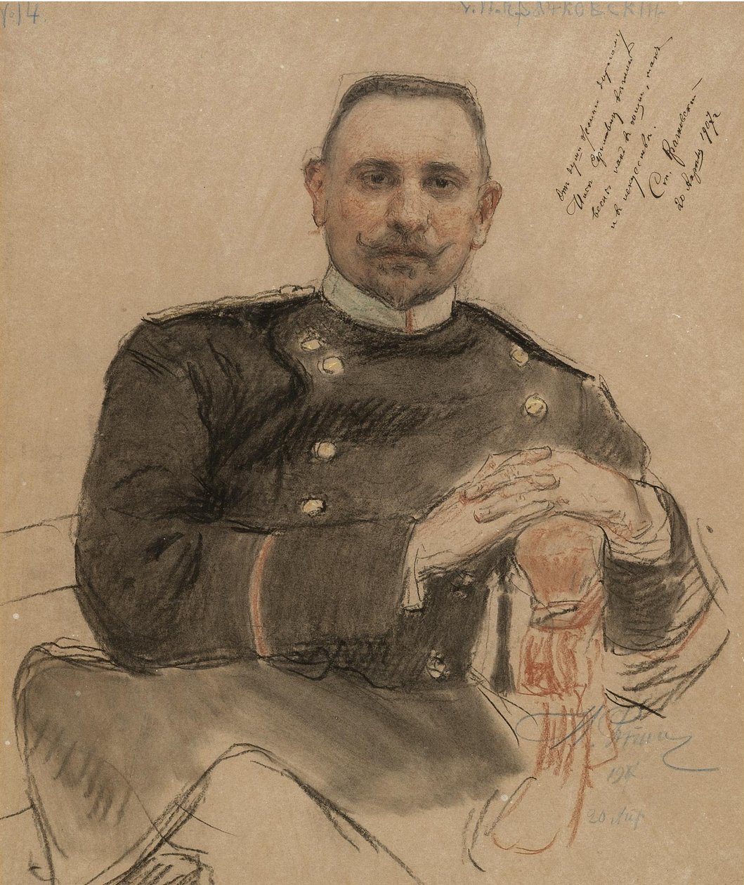 Portret Stepana Pietrowicza Kraczkowskiego 1866 1913, 1907 autorstwa Ilya Efimovich Repin
