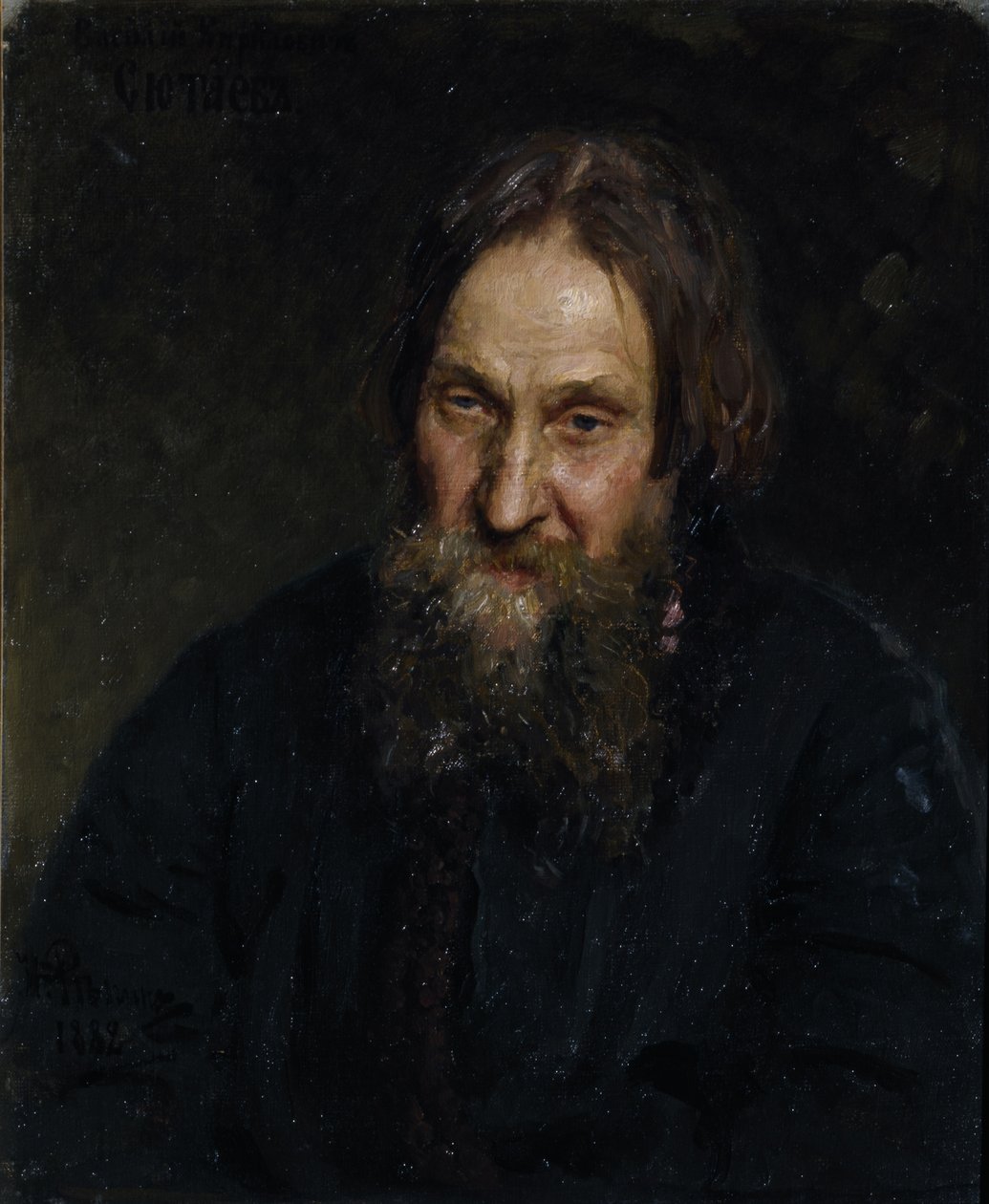 Portret Wasilija Kiriłowicza Syutajewa 1819-1892, 1882 autorstwa Ilya Efimovich Repin