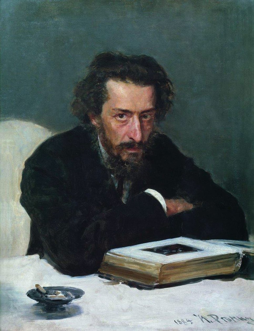 Portret kompozytora Pawła Iwanowicza Blaramberga, 1884 autorstwa Ilya Efimovich Repin