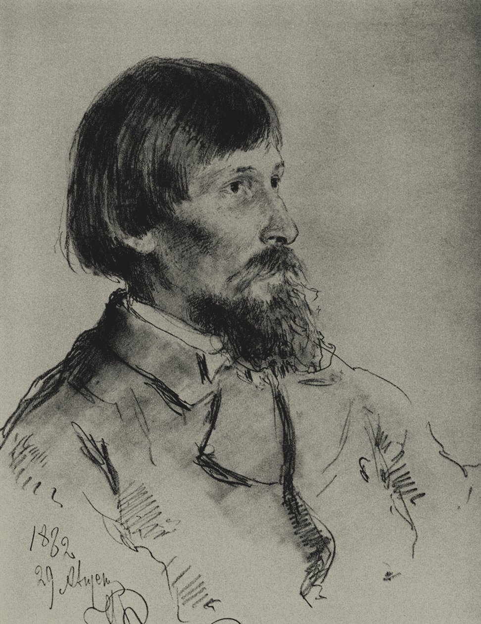 Portret artysty Wiktora Wasniecowa 1848-1926 autorstwa Ilya Efimovich Repin