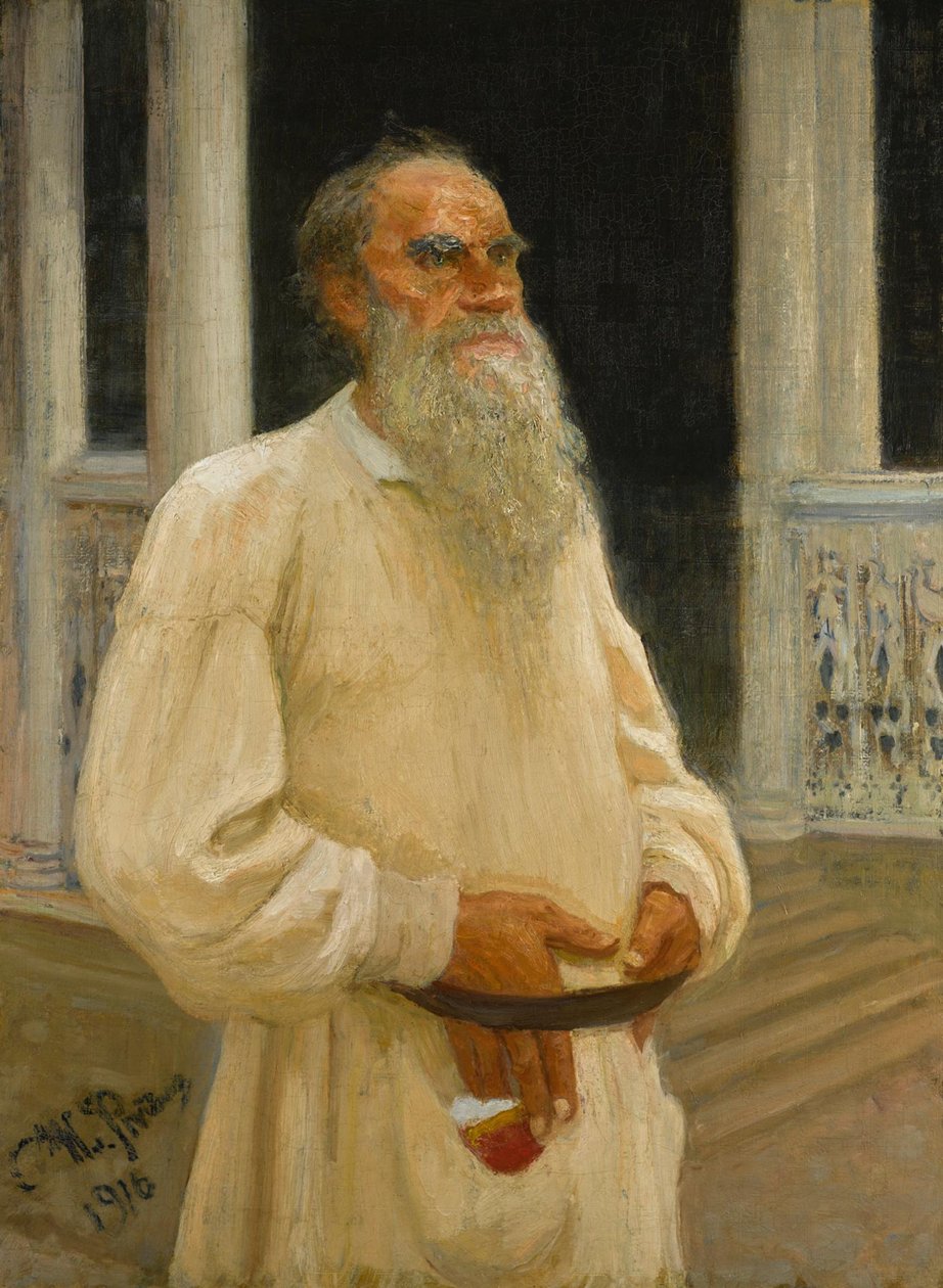 Portret autora hrabiego Lwa Nikołajewicza Tołstoja 1828-1910, 1916. autorstwa Ilya Efimovich Repin