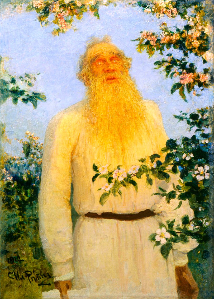 „Portret autora Lwa N Tołstoja”, 1912. autorstwa Ilya Efimovich Repin