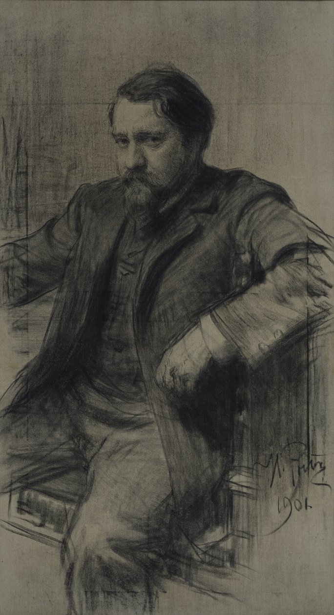 Portret malarza Walentyna Aleksandrowicza Sierow 1865-1911, 1901 autorstwa Ilya Efimovich Repin