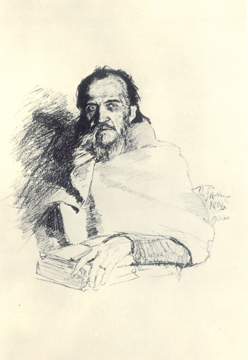 Portret poety Jakowa Połońskiego 1820-1898, 1896 autorstwa Ilya Efimovich Repin