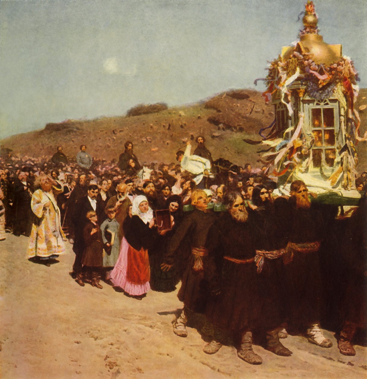 „Procesja w Guberni Kurskiej”, 1880-1883, autorstwa Ilya Efimovich Repin