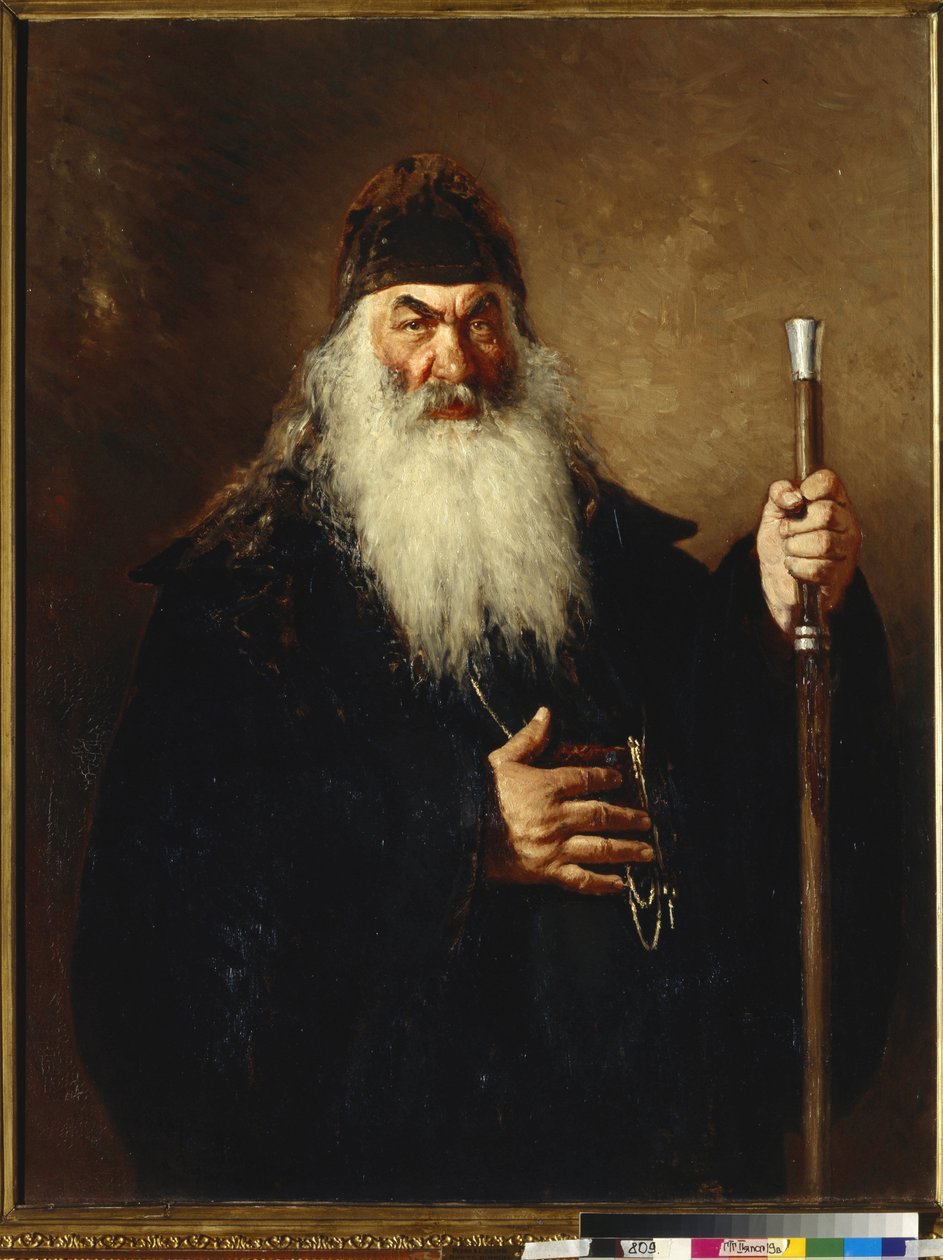 Protodiacre - Protodeacon - Repin, Ilya Yefimovich (1844-1930) - 1877 - Olej na płótnie - 124x96 - Państwowa Galeria Tretiakowska, Moskwa autorstwa Ilya Efimovich Repin