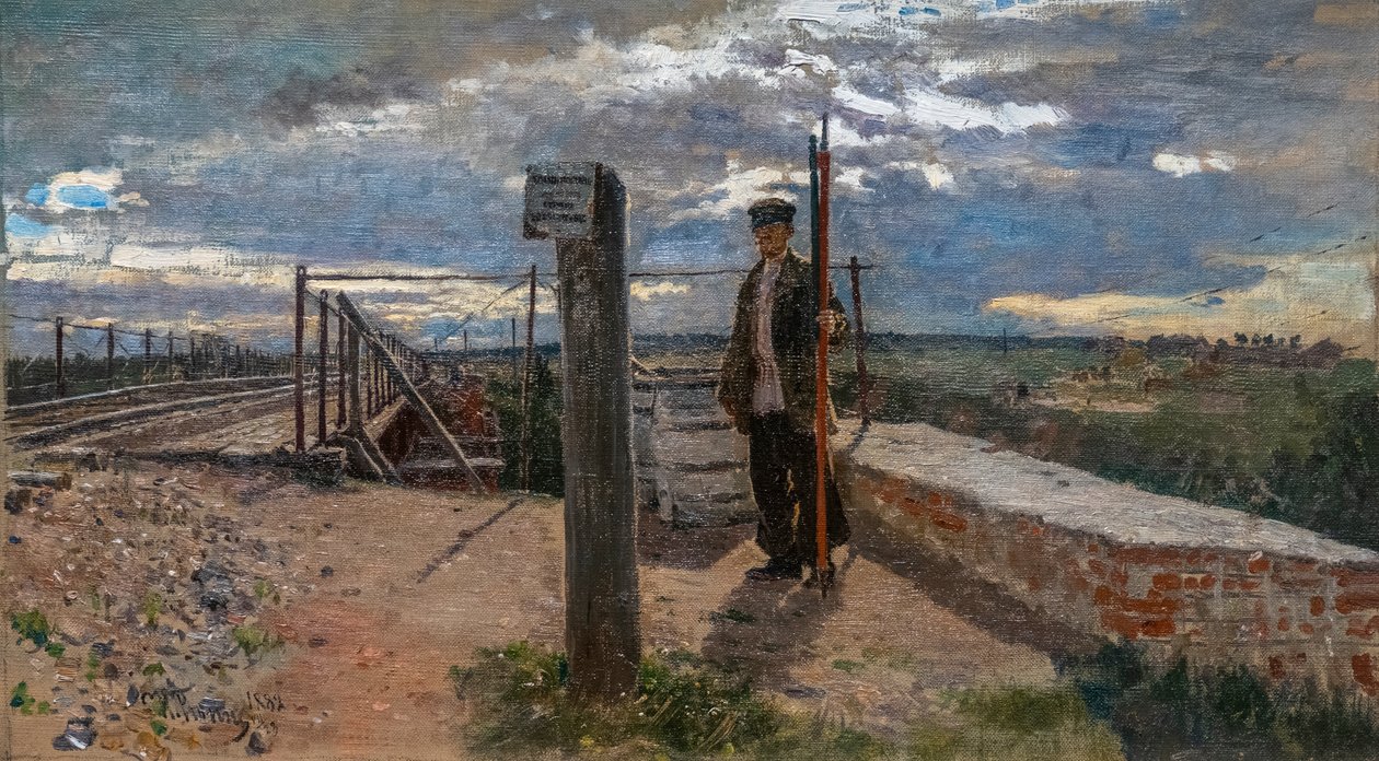 PRACOWNIK KOLEJOWY W KOTKOWIE autorstwa Ilya Efimovich Repin