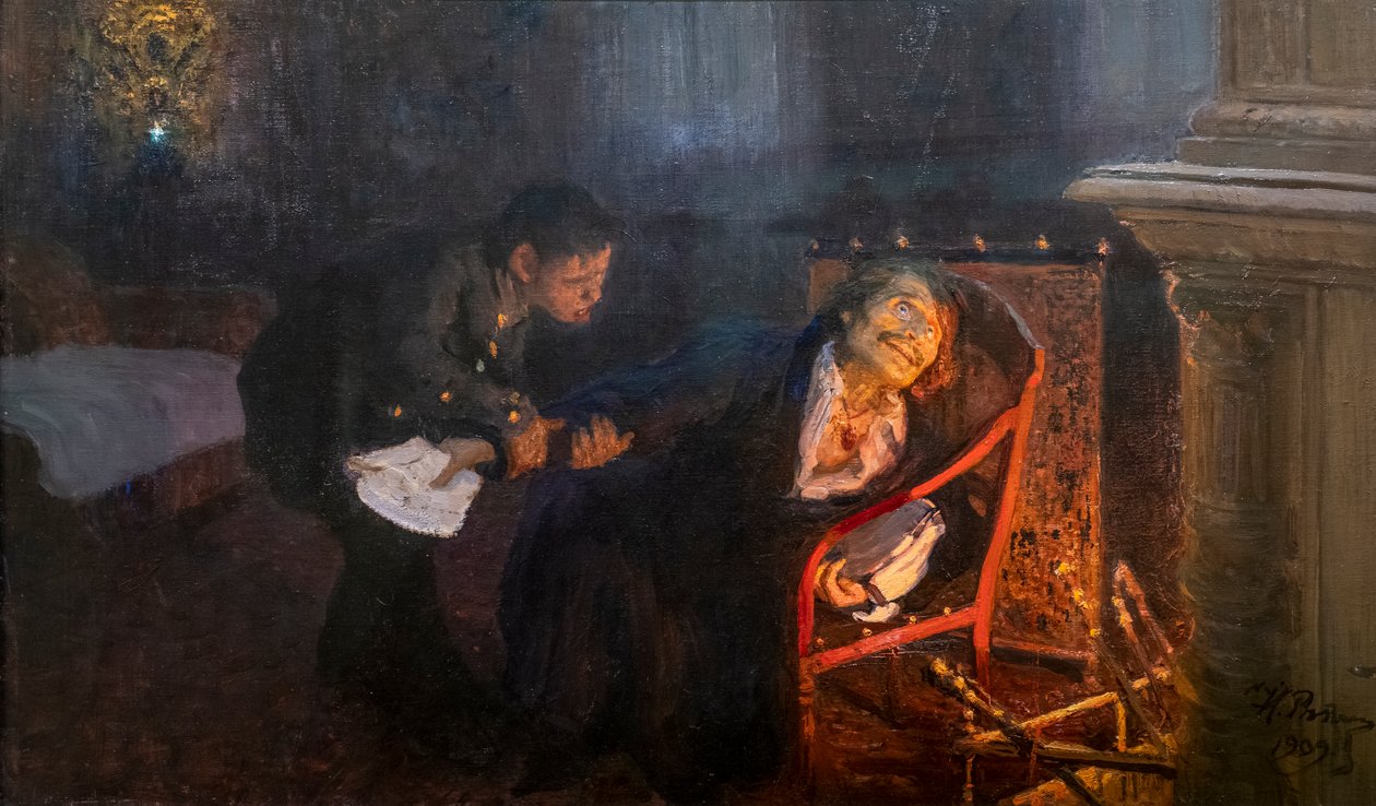 SAMOUSPALENIE. GOGOL PALA SWÓJ RĘKOPIS autorstwa Ilya Efimovich Repin