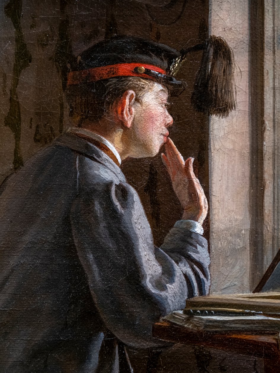 STUDENCI PRZYGOTOWUJĄCY SIĘ DO EGZAMINU (Szczegóły) autorstwa Ilya Efimovich Repin