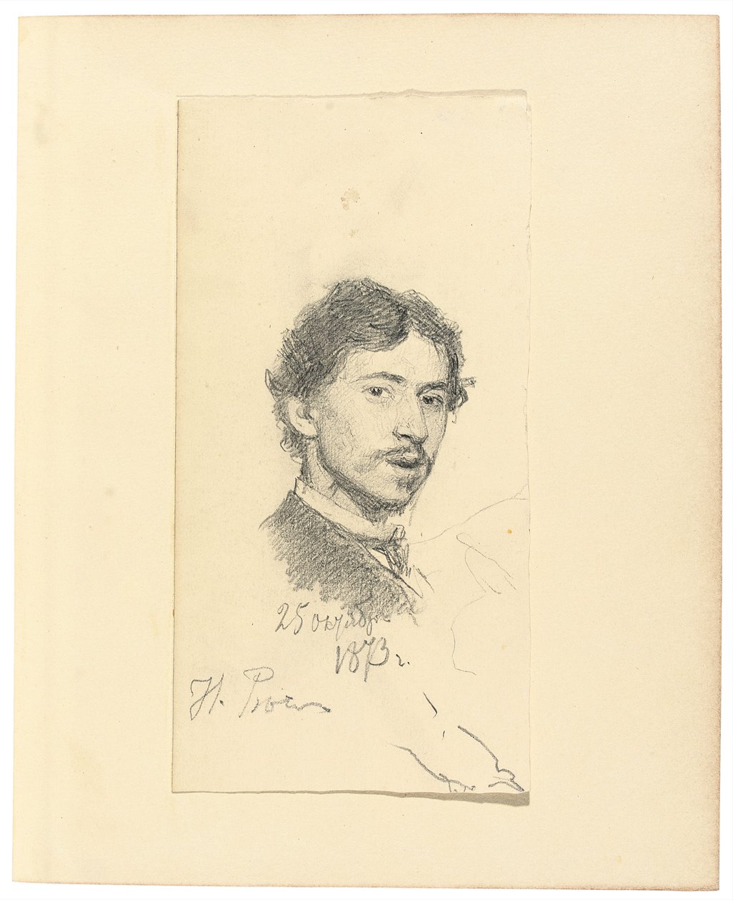 Autoportret, 1873 autorstwa Ilya Efimovich Repin