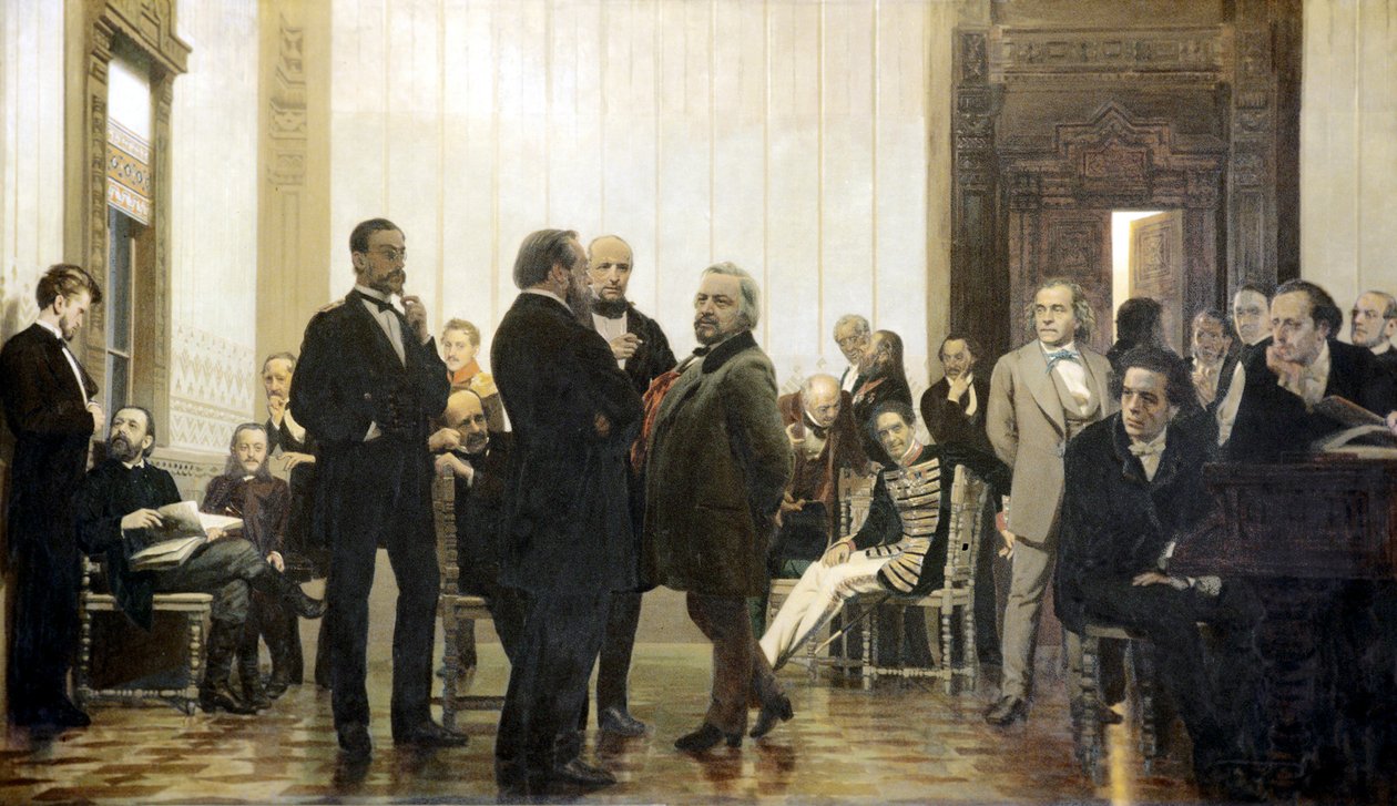Kompozytorzy słowiańscy, 1871-1872 autorstwa Ilya Efimovich Repin