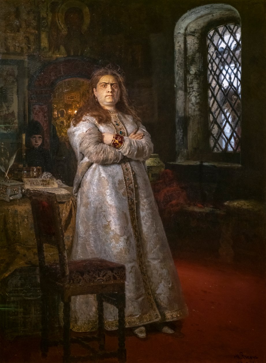 TSAREVNA SOFIA ALEXEIEVNA W KONWENCIE NOVODEVICZY autorstwa Ilya Efimovich Repin