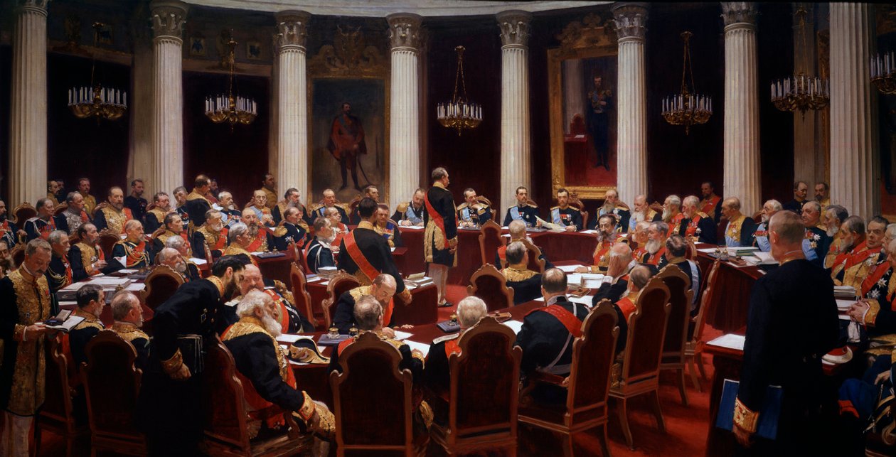 Uroczyste posiedzenie Rady Państwa, 7 maja 1901 r autorstwa Ilya Efimovich Repin