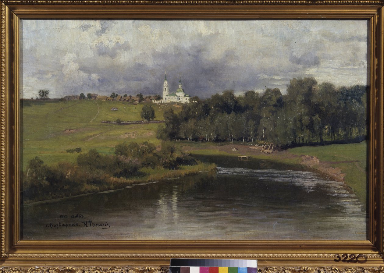 Widok wsi Varvarino (Rosja). Obraz Ilyi Repina (Ilia Repin) (1844-1930), olej na płótnie autorstwa Ilya Efimovich Repin