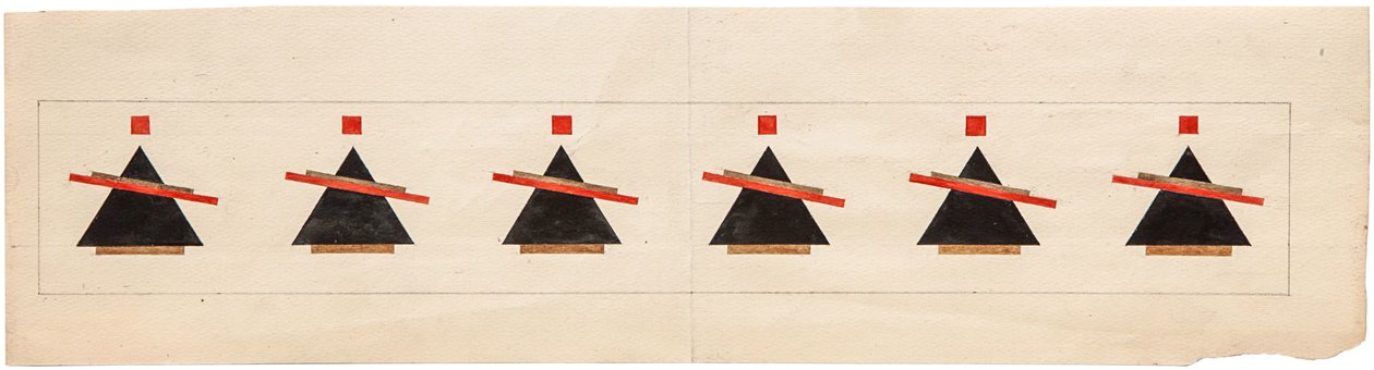 Szkic do kompozycji suprematystycznej, 1922 autorstwa Ilya Grigorevich Chashnik