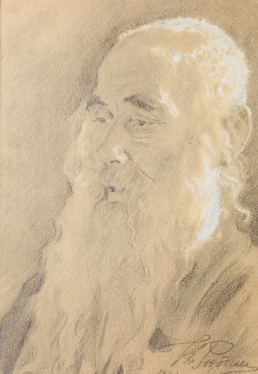 Lew Tołstoj. Jasna Polana, 1891. autorstwa Ilya Efimovich Repin