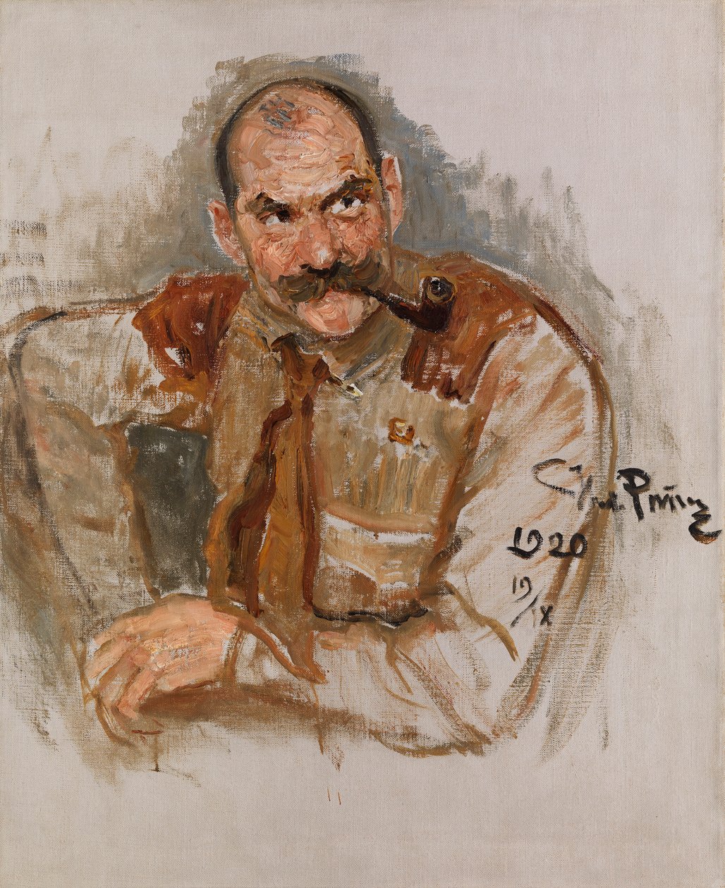 Portret artysty Akseli Gallen-Kallela 1865-1931, 1920. autorstwa Ilya Efimovich Repin
