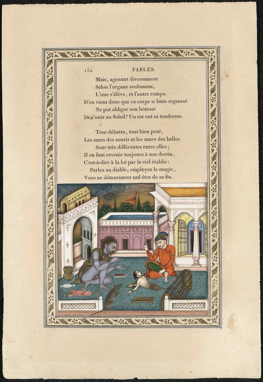 Mysz zamieniła się w dziewczynę Mysz zamieniła się w pokojówkę, 1837-1839. autorstwa Imam Bakhsh Lahori