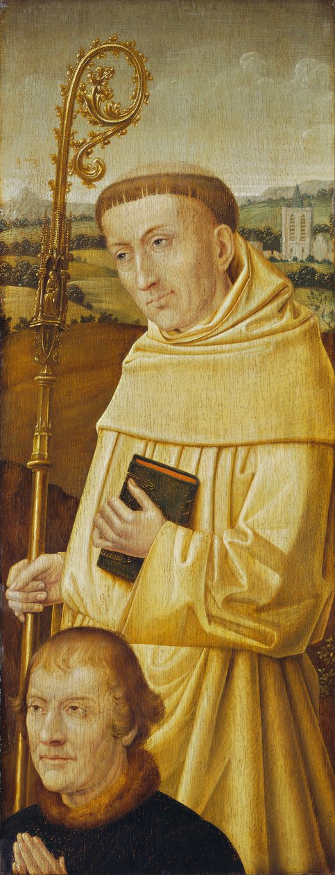 Św. Bernard z Darczyńcą [awers] autorstwa Imitator of Flemish 15th Century