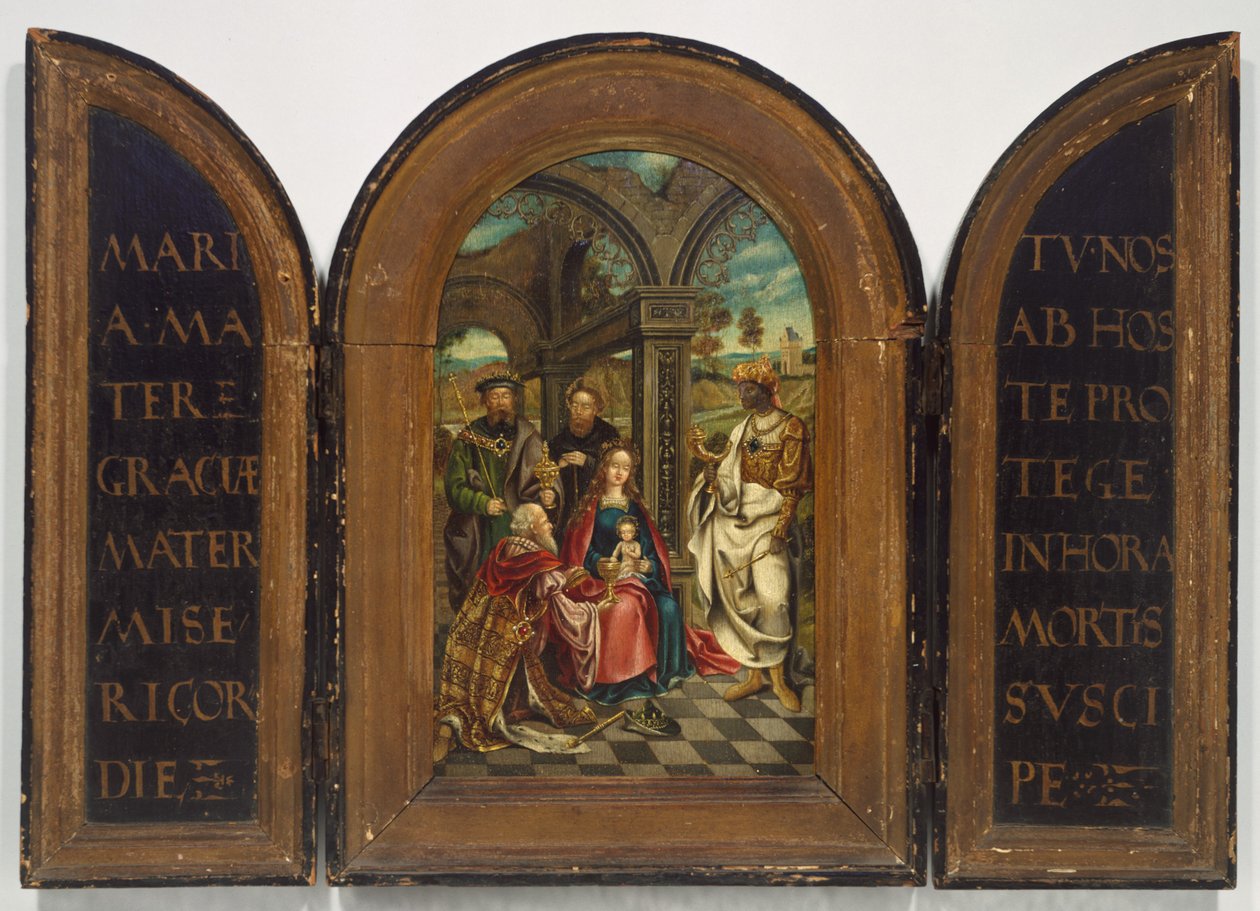 Adoracja Trzech Króli, prawdopodobnie XVII wiek. autorstwa Imitator of Netherlandish