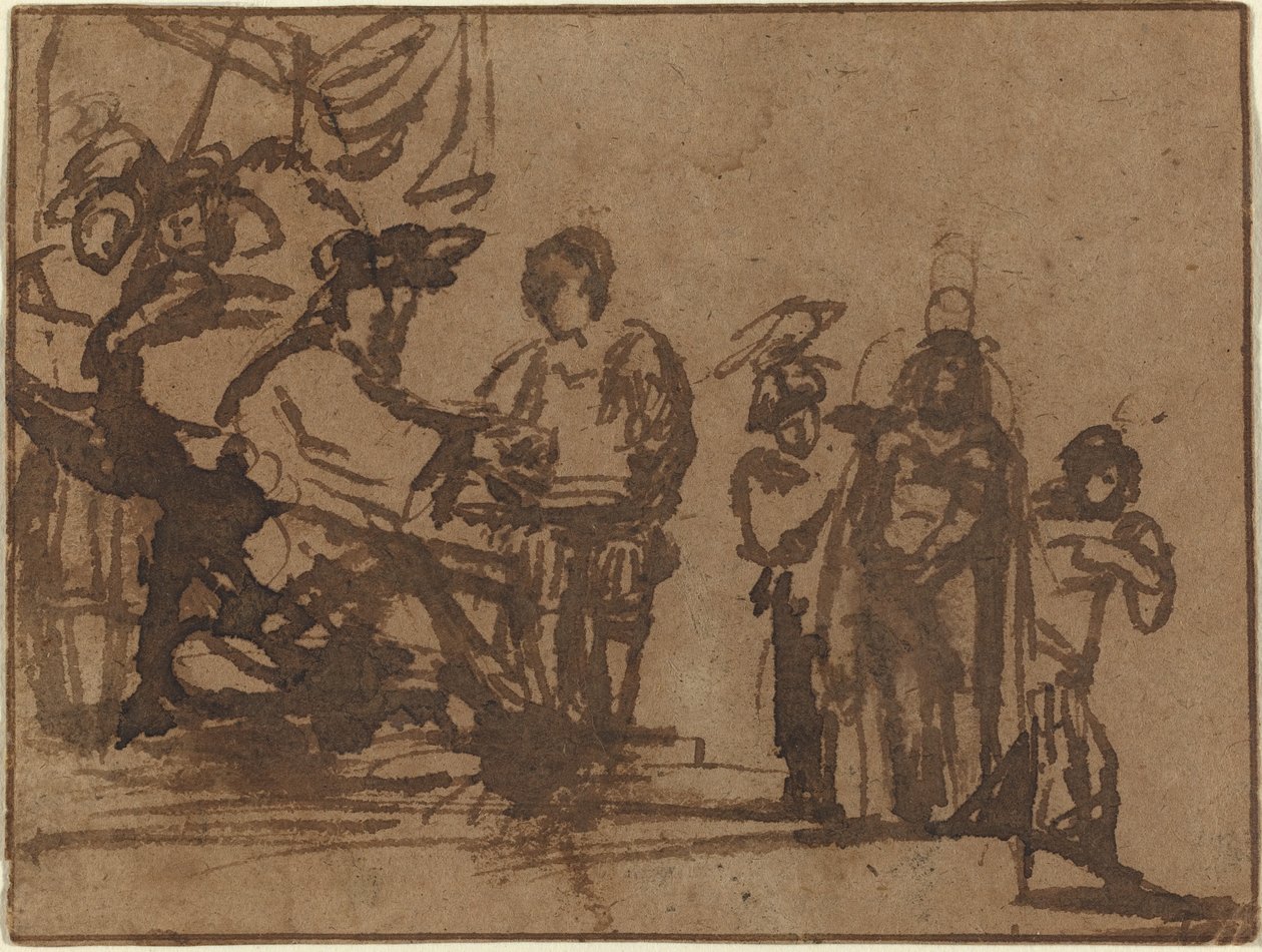 Chrystus przed Piłatem autorstwa Imitator of Rembrandt van Rijn