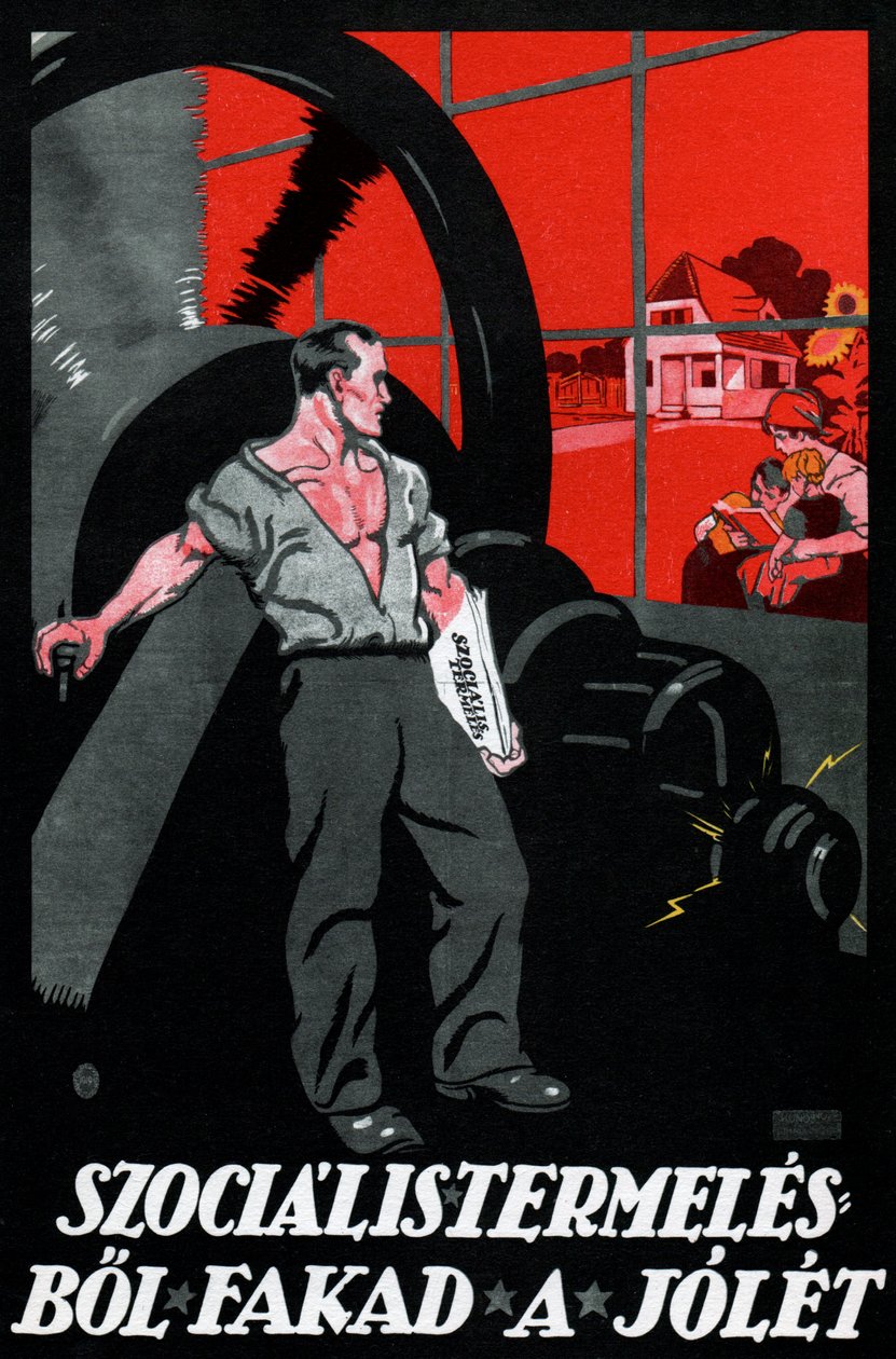 Dobrobyt pochodzi z socjalistycznej produkcji autorstwa Imre (1881 1940) Foeldes