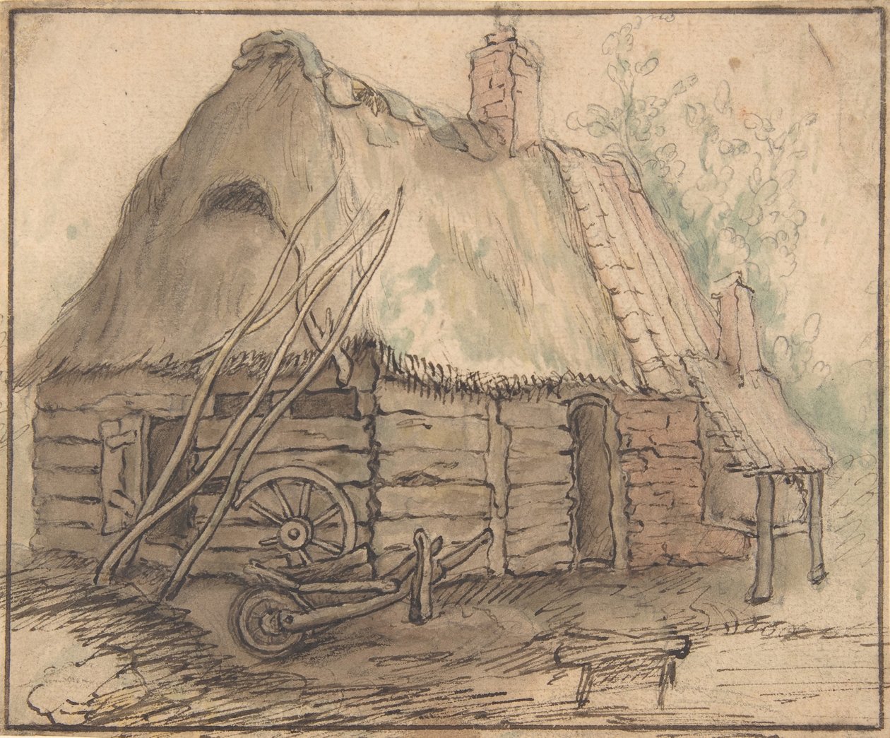 Budynek gospodarczy, koniec XVI-połowa XVII wieku. autorstwa In the manner of Abraham Bloemaert.