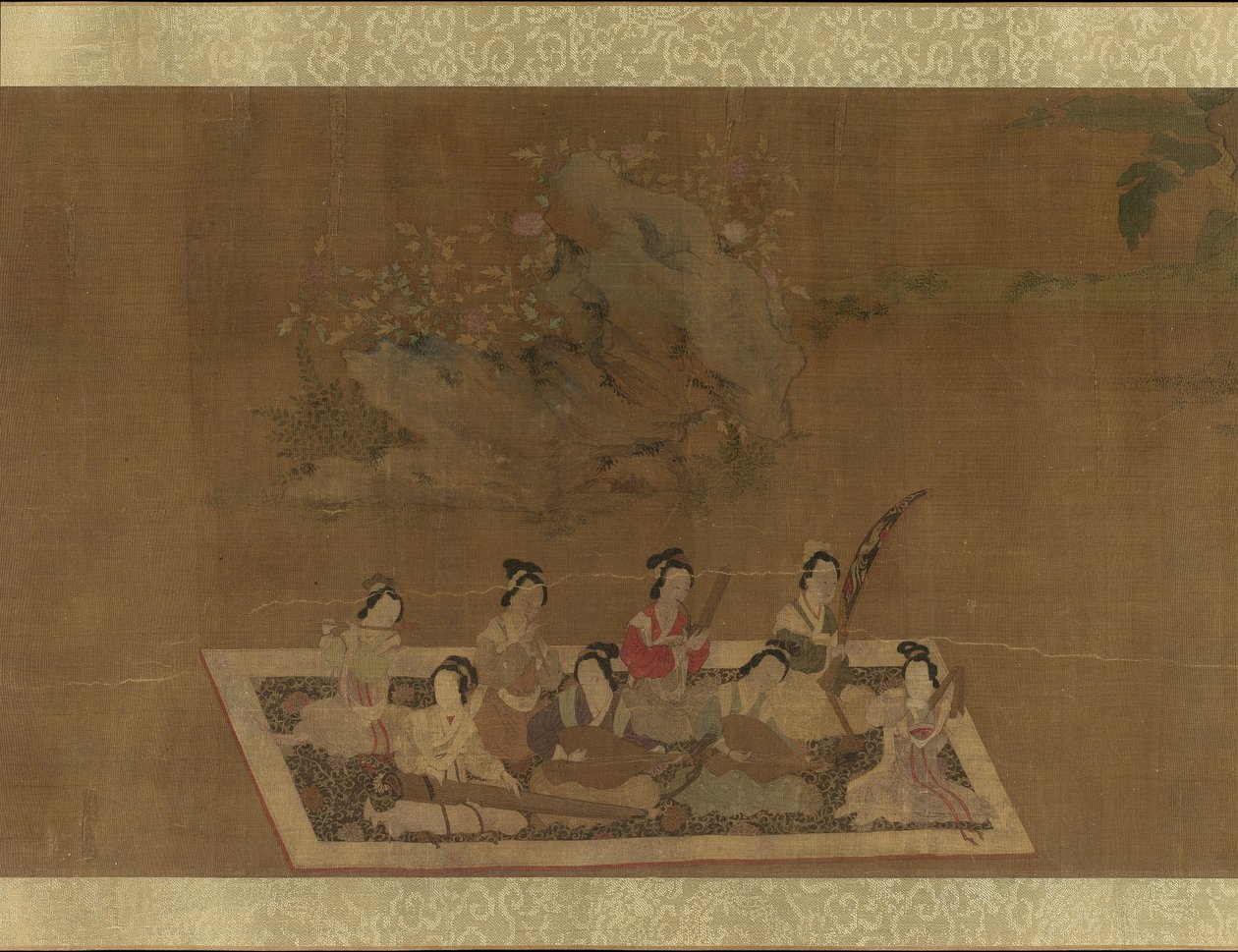 Lady Su Hui i jej wiersze puzzle, XVI wiek. autorstwa In the style of Qiu Ying