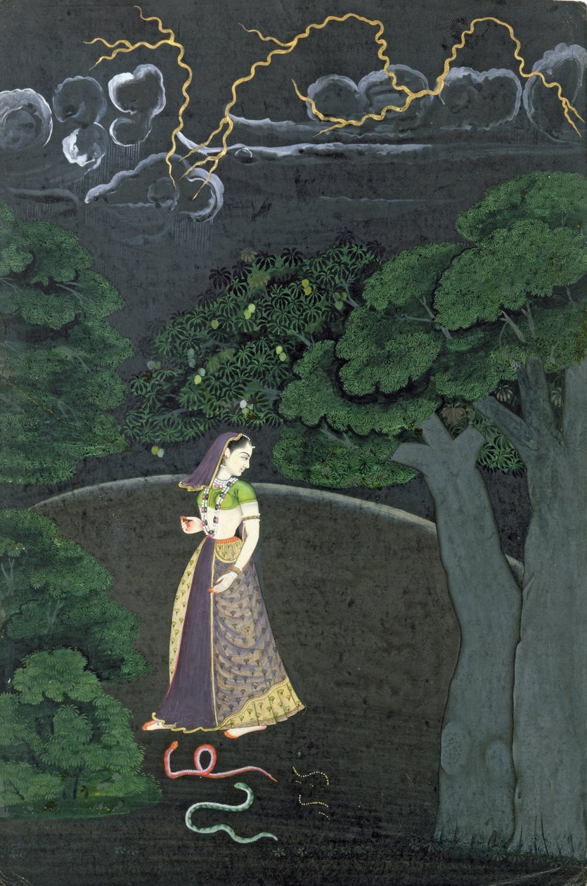 Аялал жуулчлалын замд явж буй эмэгтэй, Гулер, 1760 оны поли autorstwa Indian School